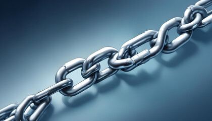 Obraz premium 3D rendering of chain emphasizing 2