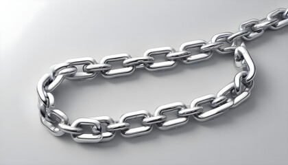 Obraz premium 3D rendering of chain emphasizing 5