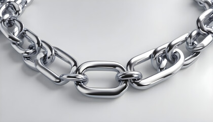 Obraz premium 3D rendering of chain emphasizing 3