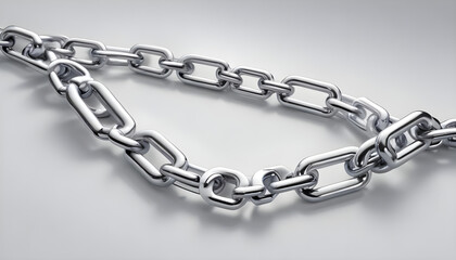 Obraz premium 3D rendering of chain emphasizing 6