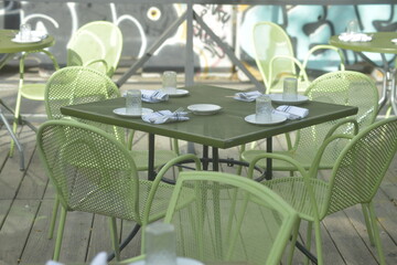 Outdoor table settings