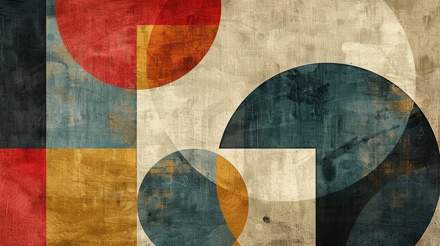 Vintage abstract geometric shapes background