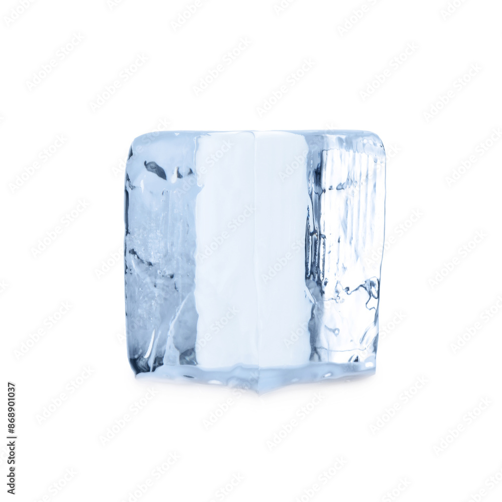 Wall mural One block of ice isolated on white