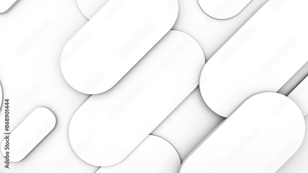 Poster geometric pattern on white background,abstract high relief,3d rendering
