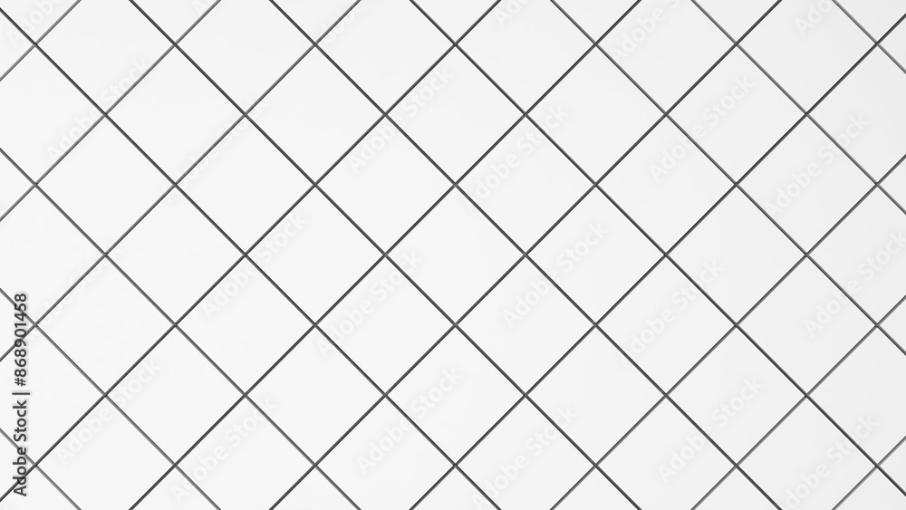 Poster squares pattern on white background,science and technology concept, 3d rendering