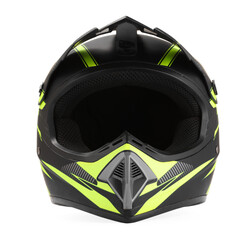 New modern motorcycle helmet isolated on white