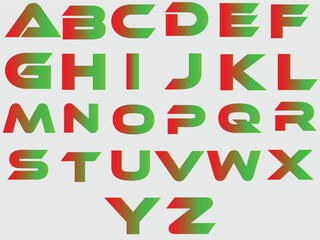 New Alphabet Gradient Color Design