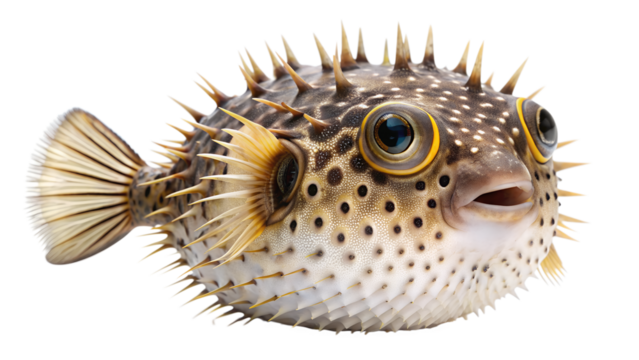 Pufferfish isolated on background
