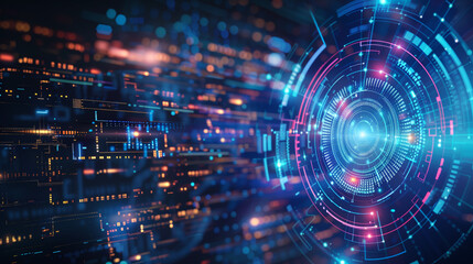 Fototapeta premium futuristic digital tech background, wallpaper 
