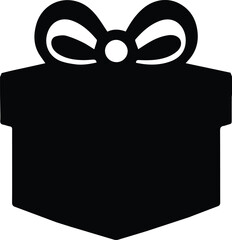 gift box icon silhouettes vector illustration on white background