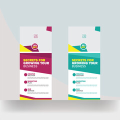 Business roll up agency banner marketing rack card design or banner template