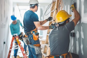 Construction Workers in a Room