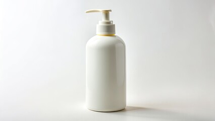 liquid soap full white bottle with pump mock up is Generative AI