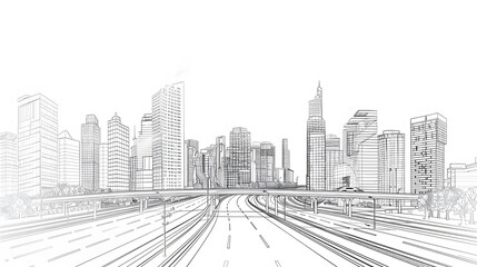 city building sketch