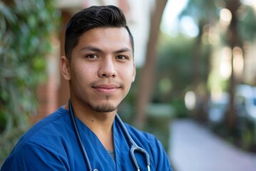 Portrait of a young male registered nurse