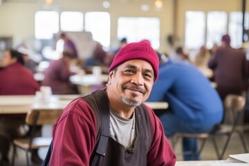 Fototapeta premium Portrait of a male volunteer working in community center