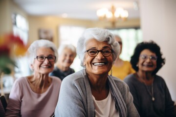 Portrait of a elderly group of women in nursing home