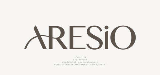 Modern alphabet letters font logo. Typography luxury minimal lettering fonts decorative wedding vintage retro logos. vector illustration
