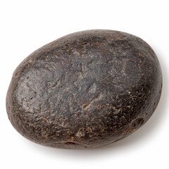 Fototapeta premium Weathered stone pebble on white background