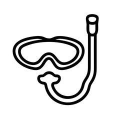 summer icon outline set