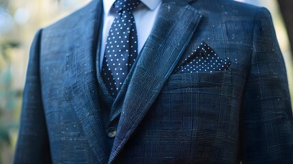 ポケットチーフのクローズアップ