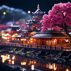 Fototapeta premium chine temple at night