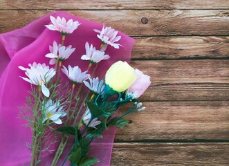 Bouquet of flower with blank space 