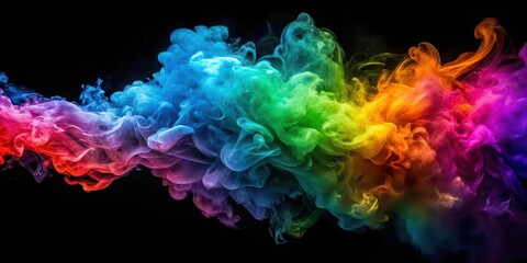 Fototapeta premium Colorful smoke abstract explosion with vibrant and dynamic colors , smoke, abstract, explosion, colorful, vibrant, dynamic