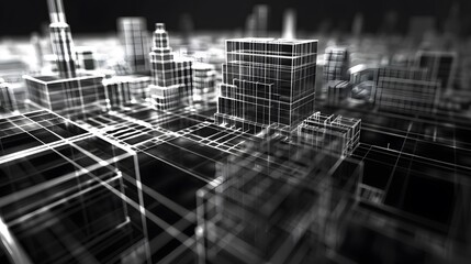 Fototapeta premium city building sketch