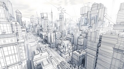 city building sketch