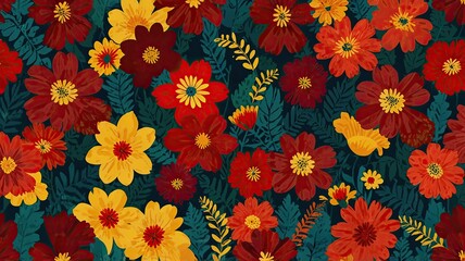 Pattren foral and flower texture background generate ai