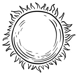 sun handdrawn illustration