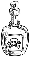 poison handdrawn illustration