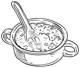 soup handdrawn illustration