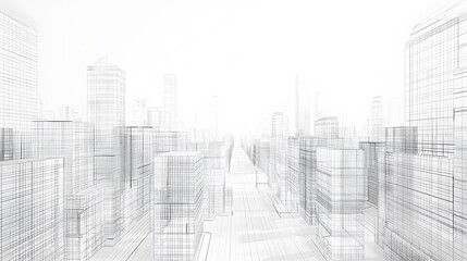 Fototapeta premium city building sketch