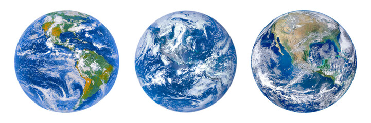 Blue planet earth isolated on transparent background, PNG File. Elements of this image furnished by NASA © banphote