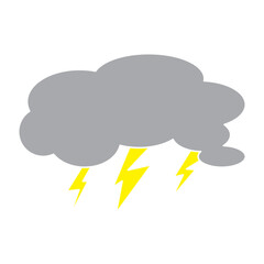 clouds and lightning with colour