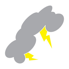 clouds and lightning with colour