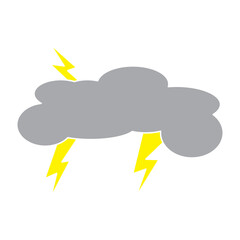 clouds and lightning with colour