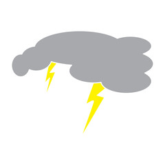 clouds and lightning with colour