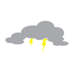 clouds and lightning with colour