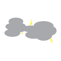 clouds and lightning with colour