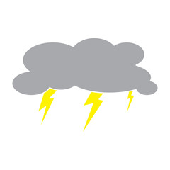 clouds and lightning with colour