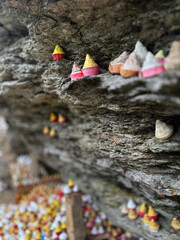 Tsa-tsa stupas in the mountains of Bhutan