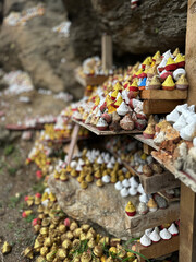 Tsa-tsa stupas in the mountains of Bhutan