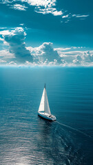 Obraz premium sailing boat in the sea