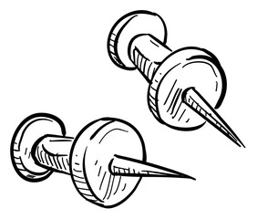 clipart pin handdrawn illustration