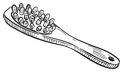 body brush handdrawn illustration