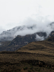 Misty mountains after the rain, near Paro, Bhutan