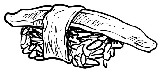 sushi handdrawn illustration